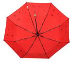 Лилав дамски чадър със закачлива украска, автоматичен