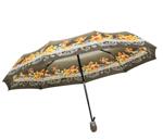 Автоматичен дамски чадър - капучино, ярки цветя и барок