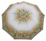 Автоматичен дамски чадър - великденски цветя на светъл фон