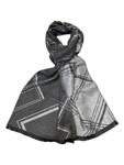 Елегантен мъжки шал от кашмир, светло и тъмно сиво