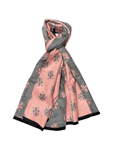Голям дамски шал в благородно розово и сиво