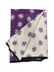 Голям дамски шал - бяло и лилаво
