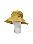 Памучна шапка идиотка, жълта с UV защита