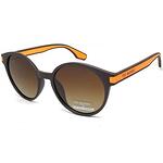 Артистични мъжки слънчеви очила с оранжева рамка