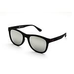 Слънчеви очила B с огледални сиви лещи и черна матова рамка