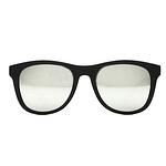 Слънчеви очила B с огледални сиви лещи и черна матова рамка