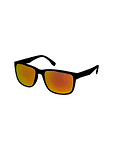 Слънчеви очила B с жълто-оранжева огледална леща, черна рамка