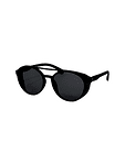 Черни слънчеви очила - овал, огледална леща