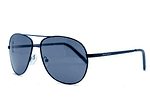 Мъжки слънчеви очила с черни лещи и черни тънки рамки, авиатор