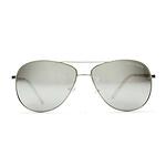 Мъжки слънчеви очила - сиви, тънки метални рамки, авиатор