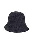Плетена дамска шапка за лятото, черна