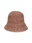 Ажурна плетена дамска шапка за лятото - лен и памук