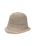 Лятна дамска шапка от лен и памук с цвят екрю