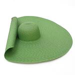 Зелена лятна шапка с широка периферия