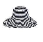 Лятна дамска шапка с периферия - класическо синьо-бяло рае