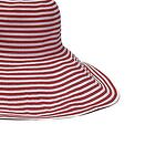 Лятна дамска шапка с периферия - червено-бяло флотско рае