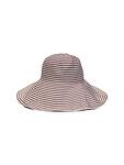 Лятна дамска шапка с периферия, розово-бяло рае