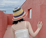 Лятна дамска шапка етно панама с екрю - ръчна изработка