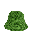 Зелена лятна шапка с малка периферия, еко слама