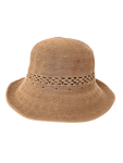 Бежова дамска шапка с малка периферия, еко