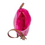 Розова плетена чанта през рамо Verde, бохо