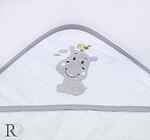 Хавлиена кърпа за бебе с качулка сърничка-Copy