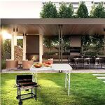 Сгъваема алуминиева маса 120 х 60 см. подходяща за пикник къмпинг градина тераса двор и др.
