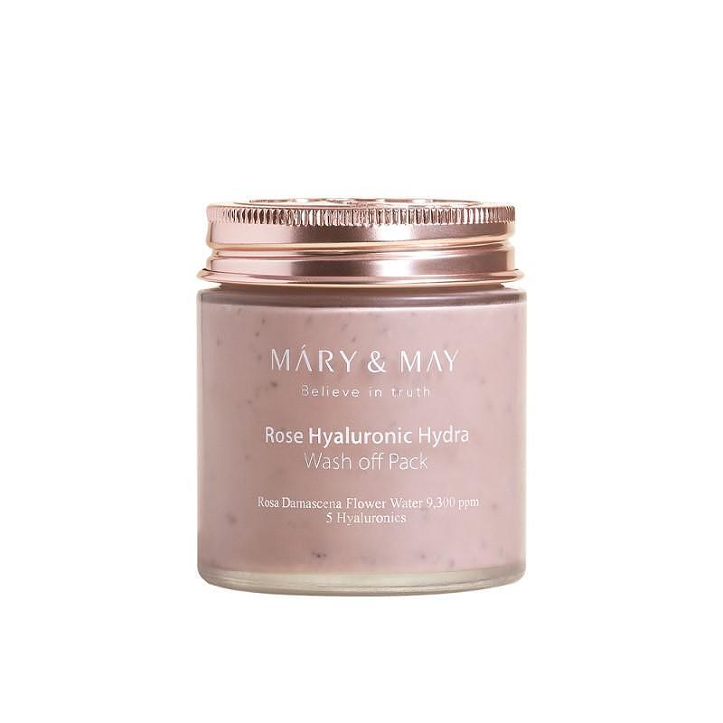 Mary&May Rose Hyaluronic Hydra Wash Off Mask Pack, 125g