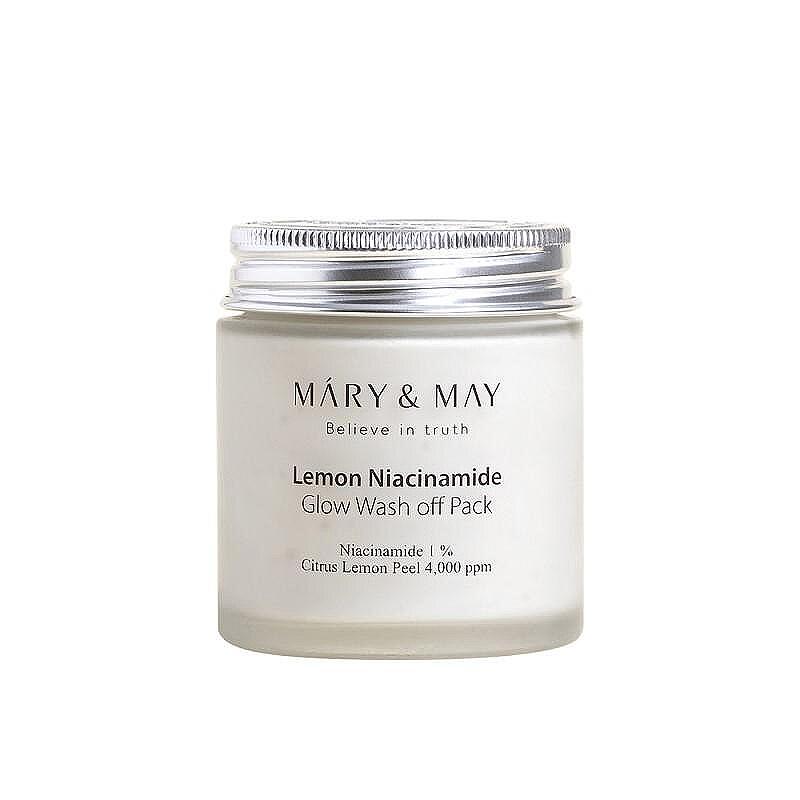 MARY & MAY | Lemon Niacinamide Glow Wash Off Pack, 125 g