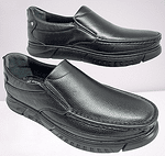 Мъжки обувки без връзки EZEL от естествена кожа за проблемни крака