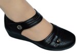 Черни дамски отворени обувки Езел със стелка comfort