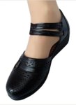 Черни дамски отворени обувки Езел със стелка comfort