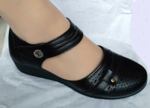 Черни дамски отворени обувки Езел със стелка comfort