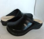 Черни Медицински дамски чехли от естествена кожа, с антишок технология на ходилото