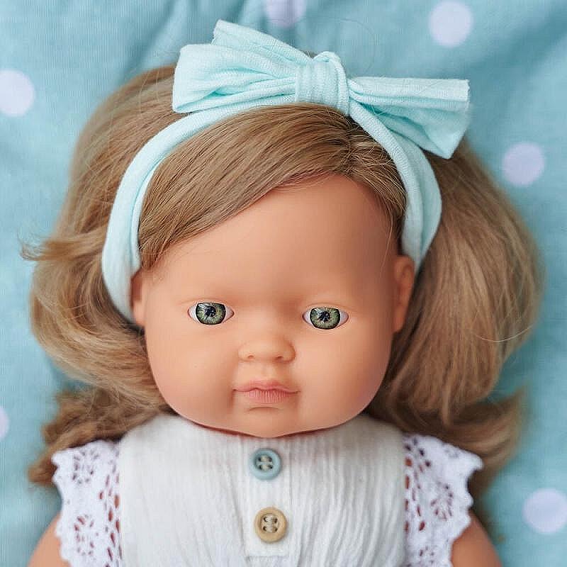 Miniland Кукла момиче 38см с тъмно руса коса
