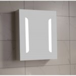 Огледален PVC шкаф ICMC 4514-55 с LED осветление, 45x15x55см
