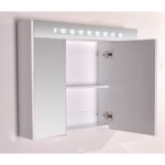 Огледален PVC шкаф ICMC 904650 UP с LED осветление, 90x16x70см