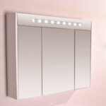Огледален PVC шкаф ICMC 904650 UP с LED осветление, 90x16x70см