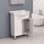 Долен шкаф за баня ICP 6040 NEW, PVC, бял, с умивалник, 60x43x85см