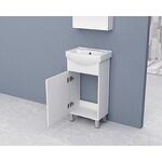 Долен шкаф за баня ICP 4535 NEW, PVC, бял, с умивалник, 45x35x85см