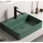 Мивка за баня ICB 5042GREEN, монтаж върху плот, порцелан, зелен, 50x42x13см