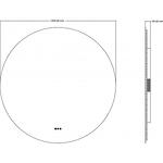 LED огледало с нагревател ICL 1825, 120см