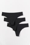 Women UA Pure Stretch Thong Underwear 3-Pack 1325615 001