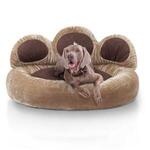 Легло-лапа за кучета Knuffelwuff Luena, велур, кафяво, ф110 см., внос от Германия
