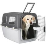 Транспортна кутия за кучета Trixie, размер M, светло-тъмно сиво 58/60/79 см., внос от Германия