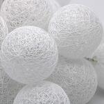 Tronje 20 Светещи LED памучни топки бяло-синьо 6 см-Copy