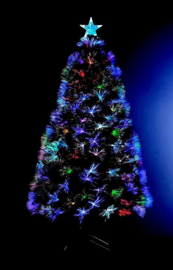 Коледна елха 180 см. със светещи силиконови връхчета звезда