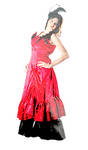 Дамски костюм бална рокля червено-черна, размер XL Z-47016842.366