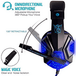 LED Слушалки Gaming Gear Микрофон с висока разделителна способност, червени PC780-Copy
