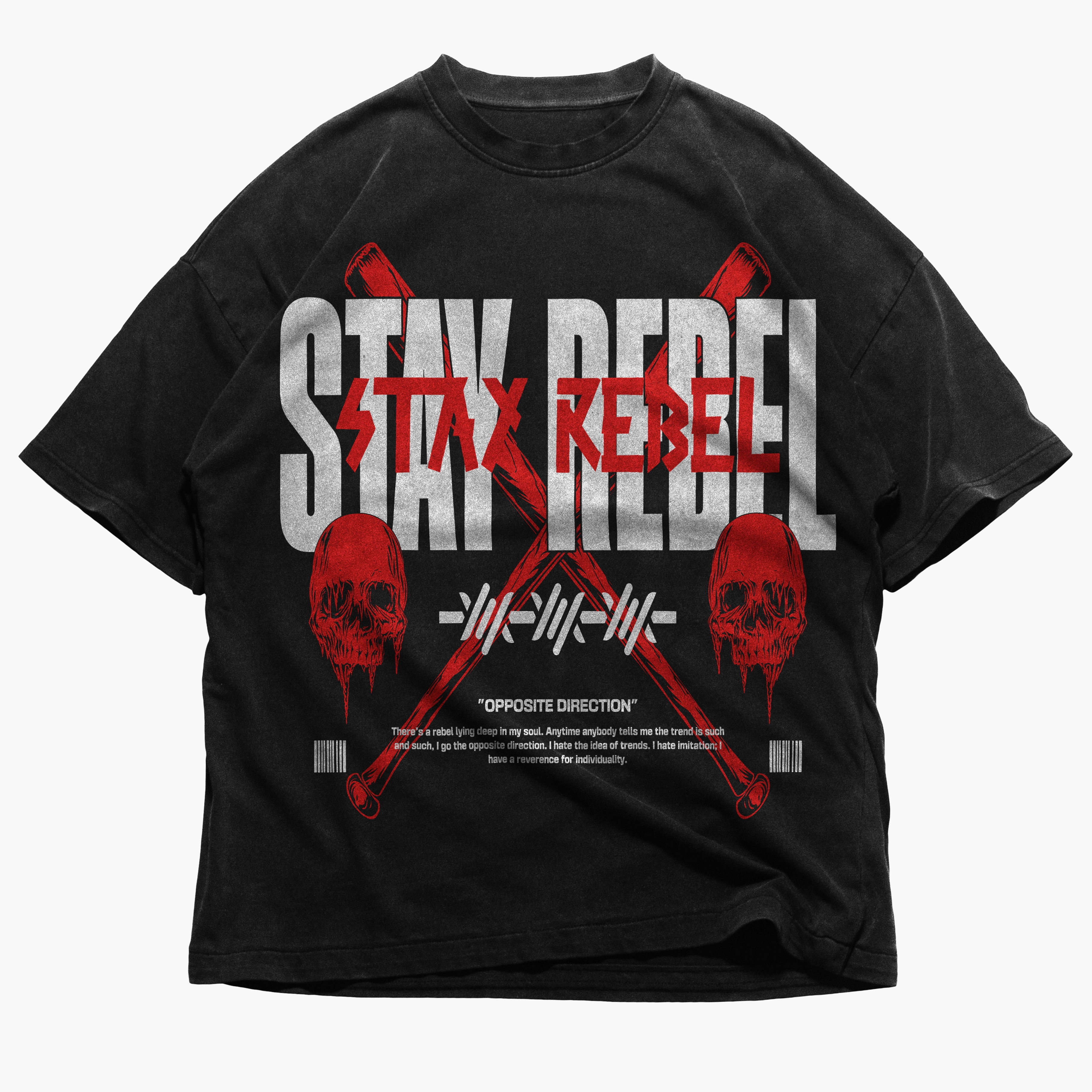 Мъжка Тениска Stay Rebel OVERSIZED